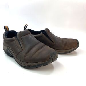 Merrell Jungle Brown Moc NuBuck Leather Slip-On Clog Shoes Size 9 Duel Density